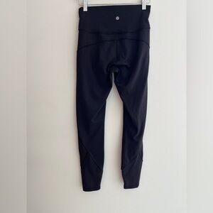 LULULEMON Athletica In Movement 7/8 Tight Black Everlux Size 6 Gym Workout Yoga